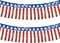 4th of July Decorations 2 Pack 40Ft Foil Fringe Garland Tinsel Streamers, Red White Blue Hanging Fringe Backdrop Banner Table Skirts for Parade Floats Patriotic Party Decor (Star 2)